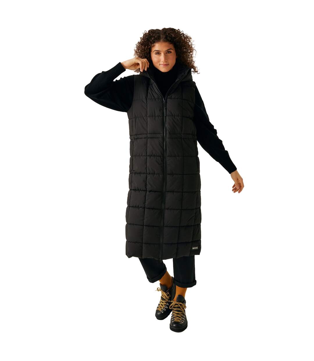 Womens/ladies Leandra Longline Gilet Black Regatta-1