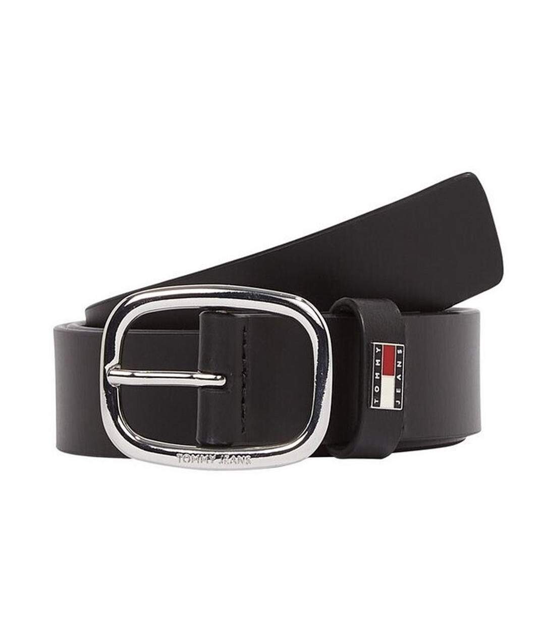 Ceinture noir femme tommy hilfiger oval-1