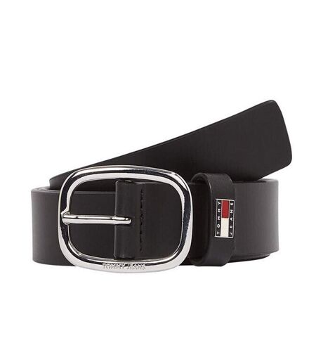 Ceinture noir femme tommy hilfiger oval