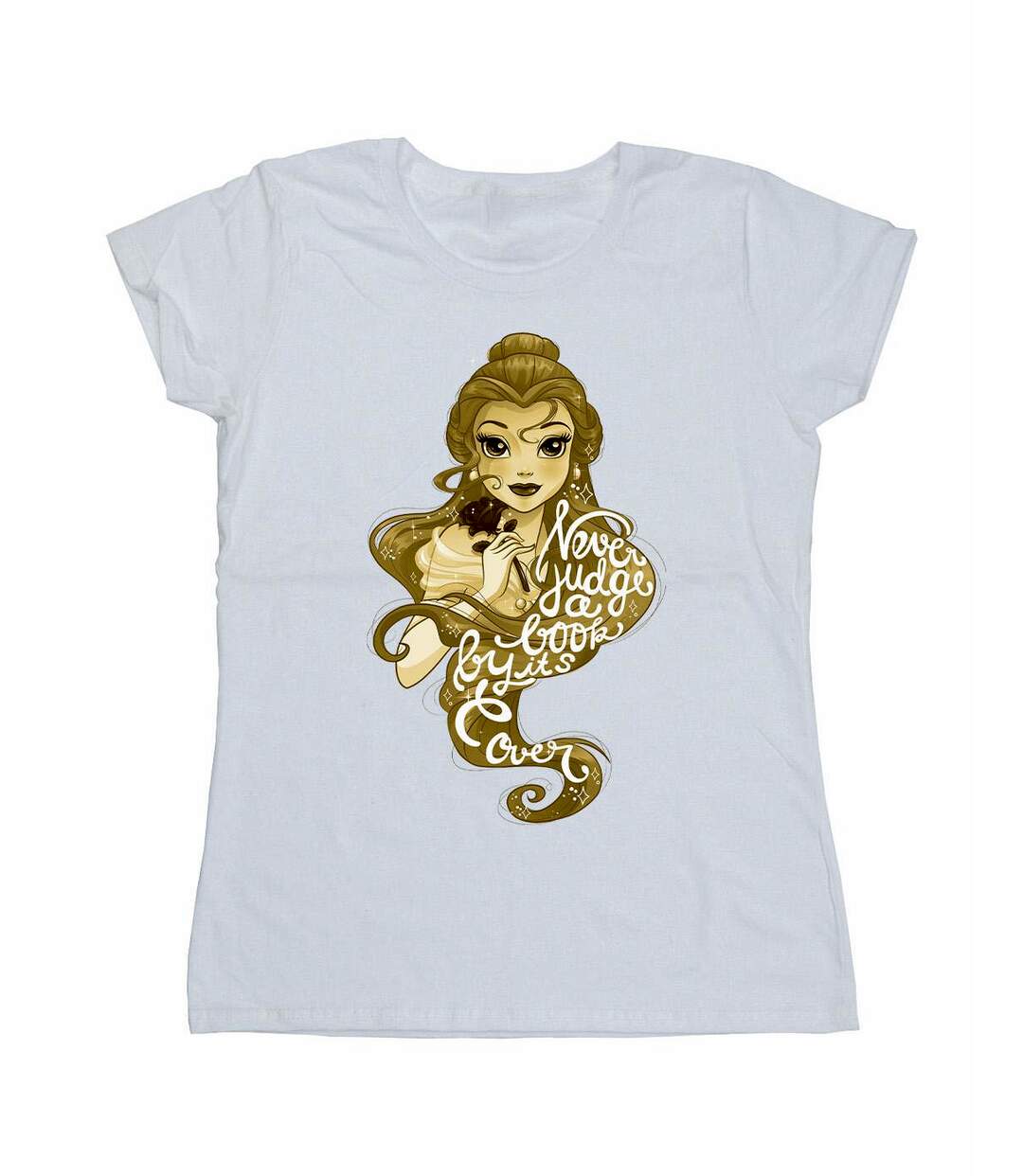 Disney - T-shirt BEAUTY AND THE BEAST NEVER JUDGE - Femme (Blanc) - UTBI12032-1