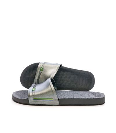 Claquettes Grise Homme Havaianas Slide Brasil