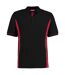 Kustom Kit Scottsdale Mens Short Sleeve Polo Shirt (Black/Red)