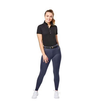Womens/ladies Cool It Everyday Horse Riding Tights Navy Dublin
