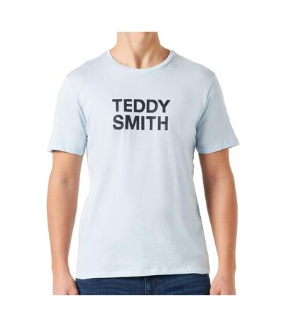 T-shirt Bleu Homme Teddy Smith Basic Mc