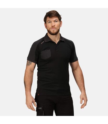 Regatta Mens Offensive Wicking Polo Shirt (Black) - UTRG3572