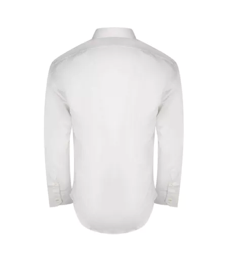 Chemise Manches Longues Motif/style Uni Homme Blanc Aquascutum