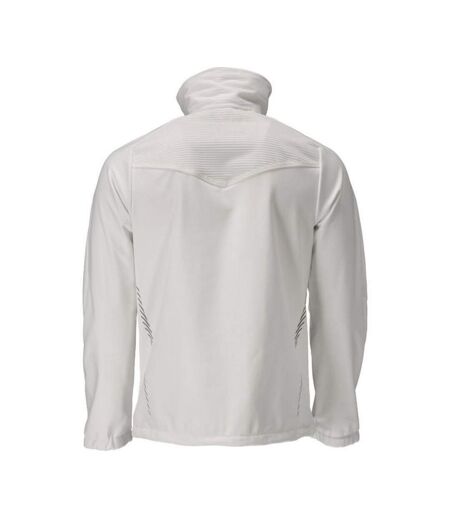 Mens Customised Soft Shell Jacket White Mascot