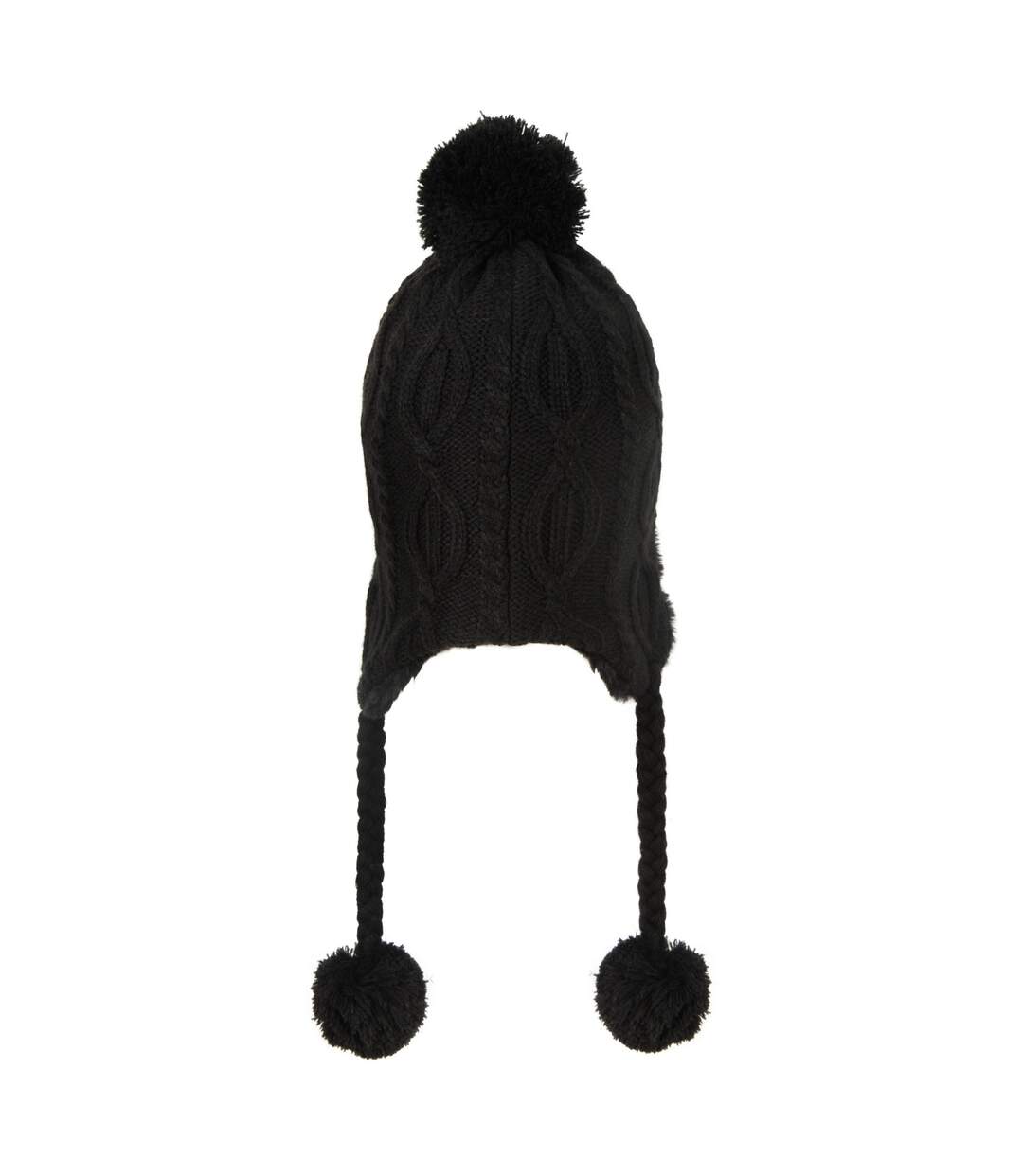 Womens/ladies sierra knitted thermal bomber hat black Mountain Warehouse