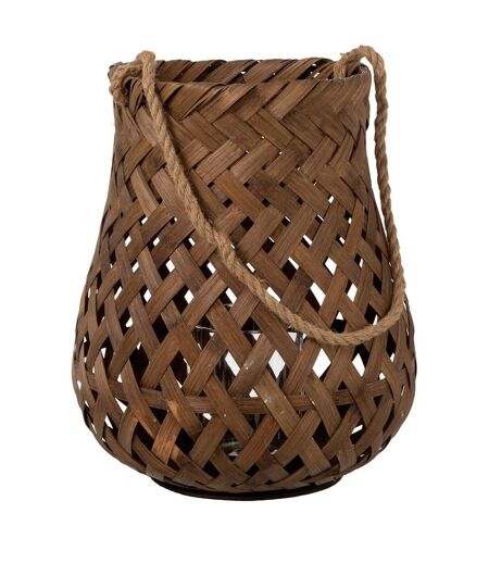 Lanterne Ronde en Bambou Tresse 41cm Marron