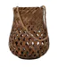 Lanterne Ronde en Bambou Tresse 41cm Marron-1