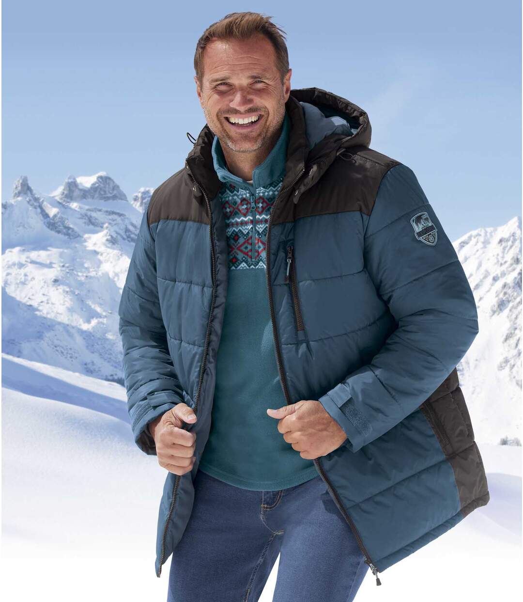 Men's Blue Padded Jacket 