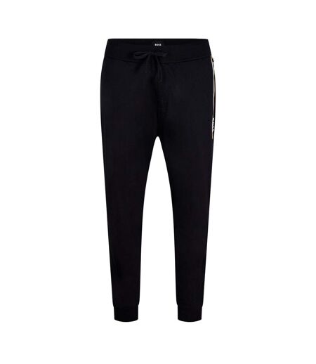 Mens Side Stripe Regular Jogging Bottoms Black Boss