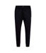 Mens Side Stripe Regular Jogging Bottoms Black Boss-1