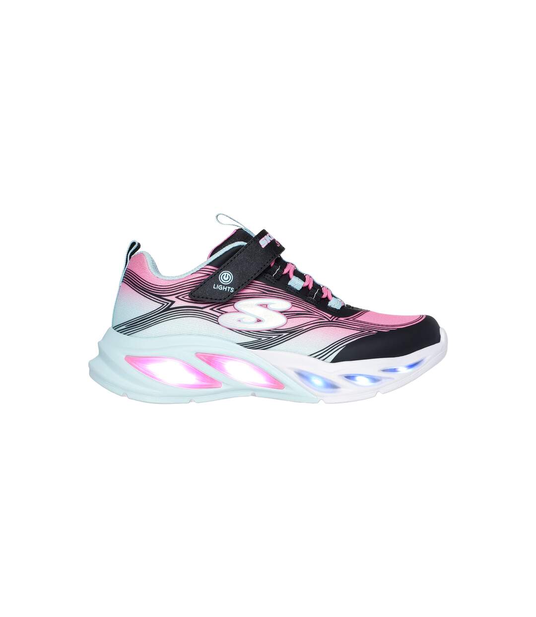 Basket Enfant à Scratch Skechers Lite-Cosmic Glow-2