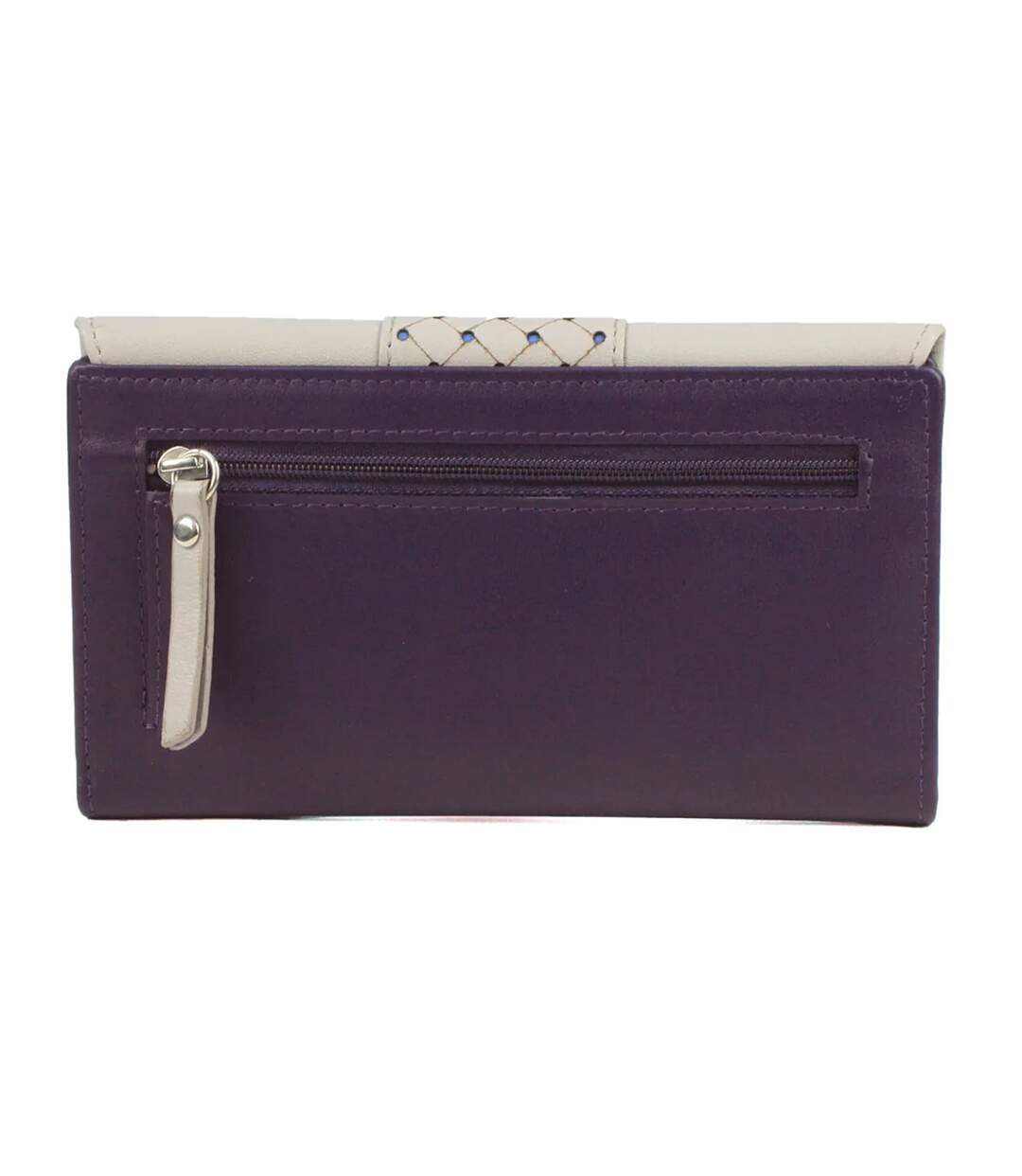 Porte-monnaie donna taille unique violet / blanc cassé Eastern Counties Leather Eastern Counties Leather