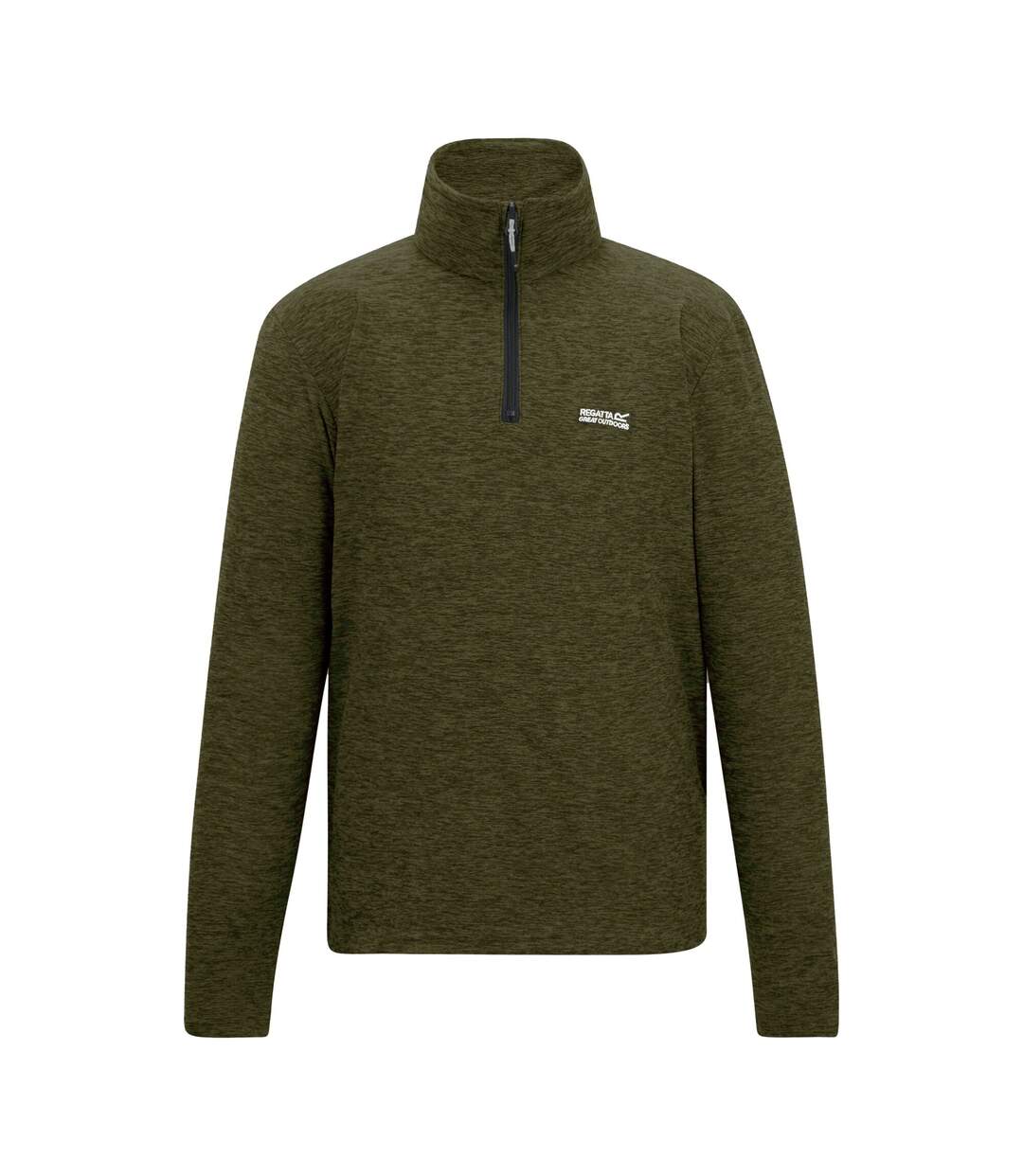 Mens Thompson Marl Half Zip Fleece Jacket Olive Night Regatta-2