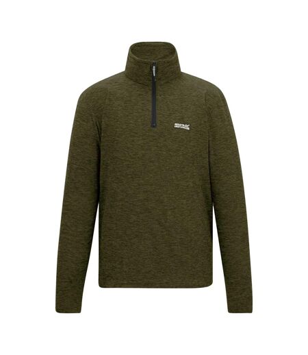 Mens Thompson Marl Half Zip Fleece Jacket Olive Night Regatta