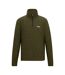 Mens Thompson Marl Half Zip Fleece Jacket Olive Night Regatta-2