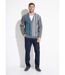 Gilet col V boutonné rayures jacquard laine-3