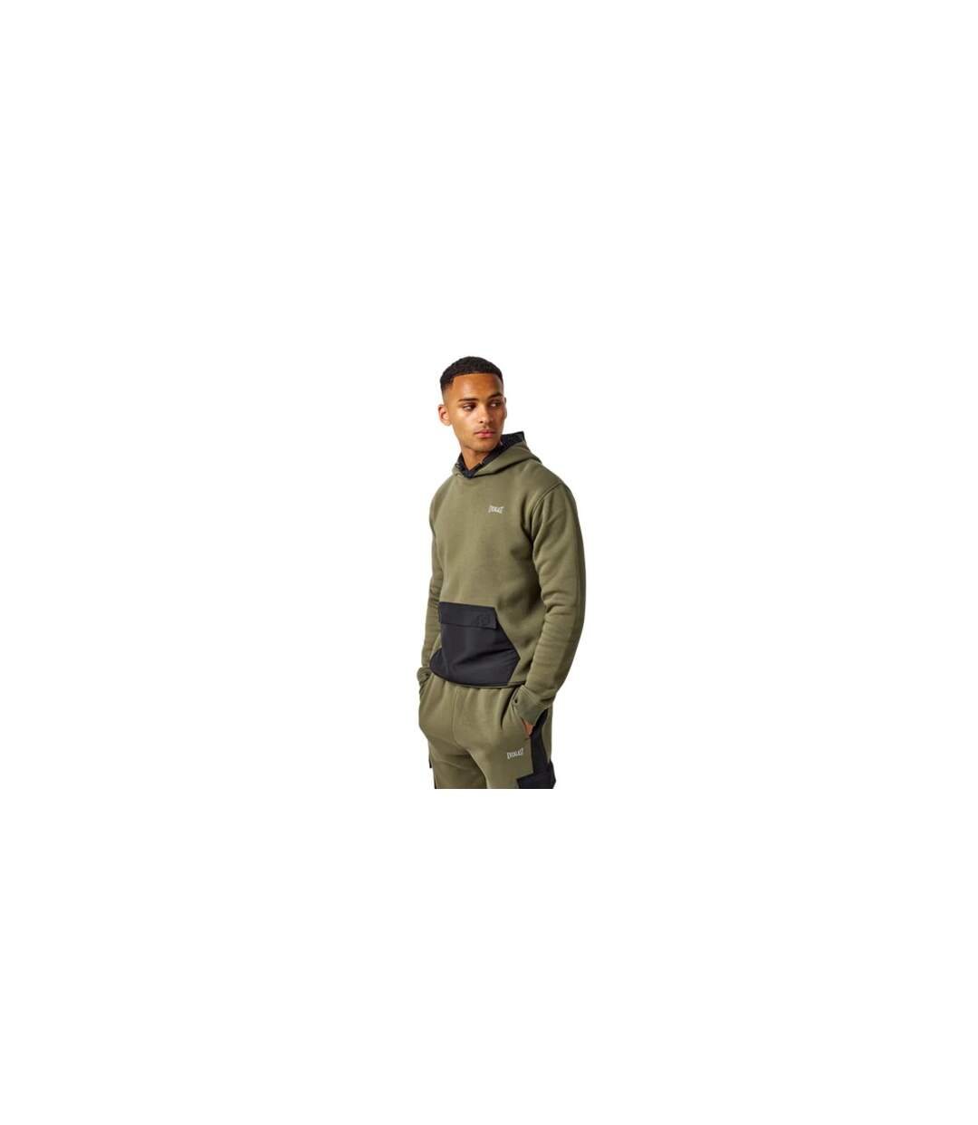 Sweat À Capuche Femme Vert Kaki Everlast-1