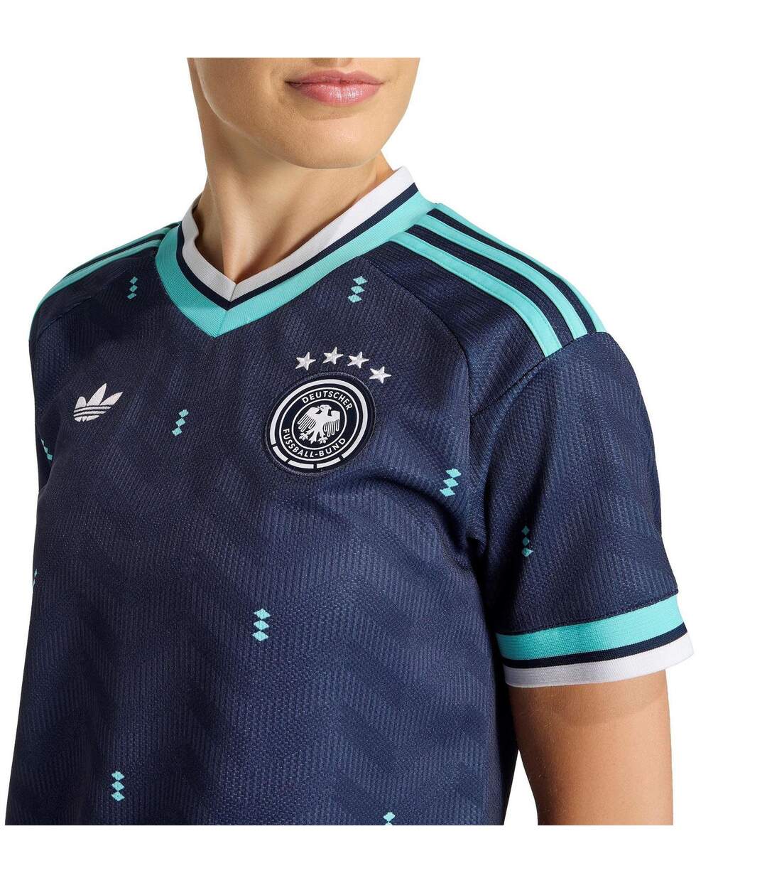 Womens/ladies World Cup 2026 Germany Dfb Away Shirt Navy Black Adidas-4