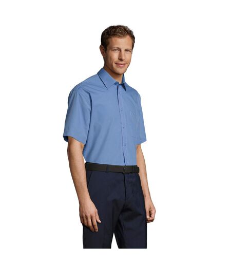 Chemise Bristol Homme Bleu Violet Pastel SOLS
