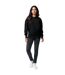 Unisex adult kruger recycled cotton crew neck relaxed fit sweatshirt black Iqoniq-3