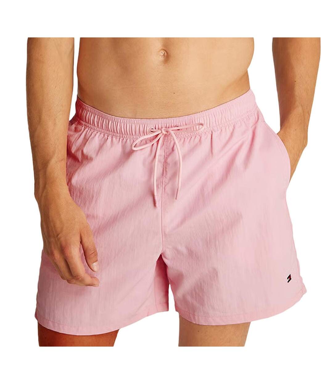 Short de bain rose homme tommy hilfiger medium drawstring - l-1