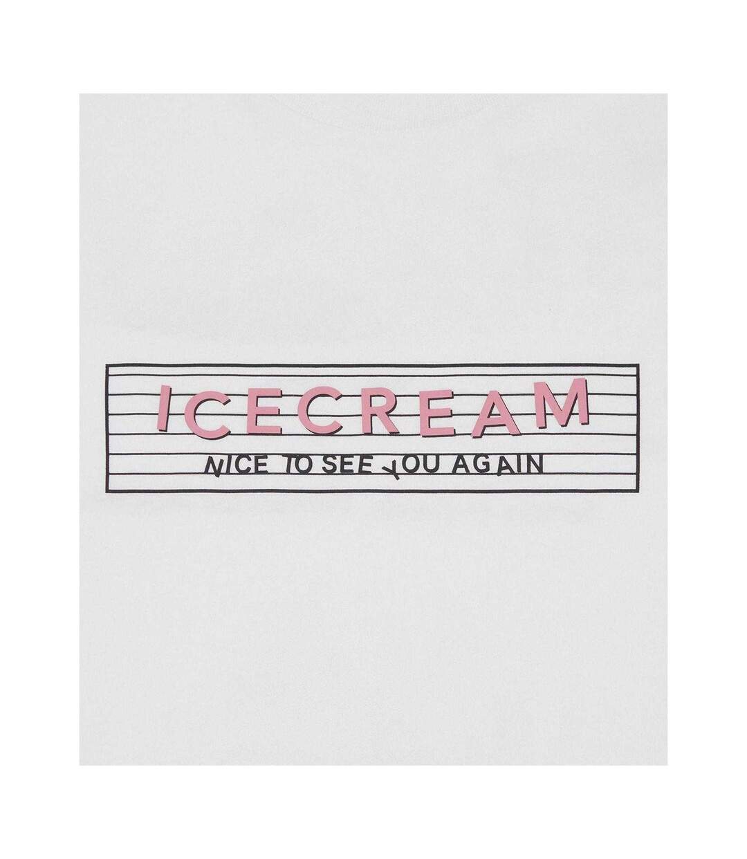 T-shirt Motif/style Imprimé Graphique Homme Blanc ICECREAM-3