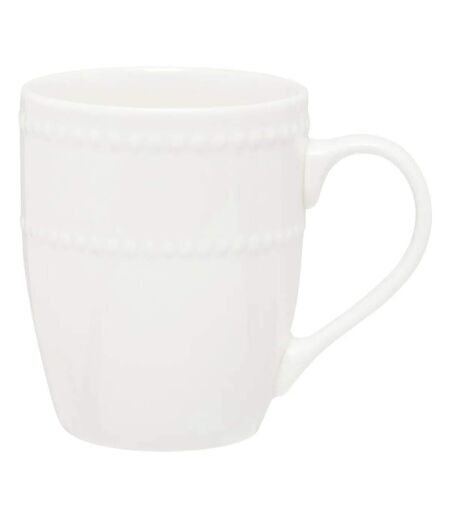 Lot de 6 Mugs en Porcelaine Perle 35cl Blanc