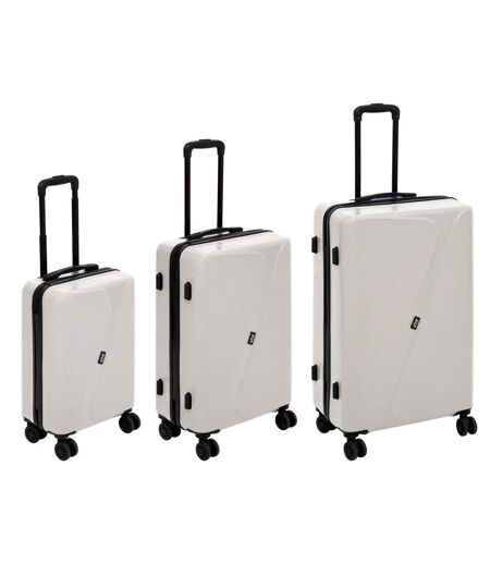 Lot de 3 Valises Rigides à Roulettes Travel 77cm Beige