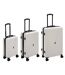 Lot de 3 Valises Rigides à Roulettes Travel 77cm Beige-1