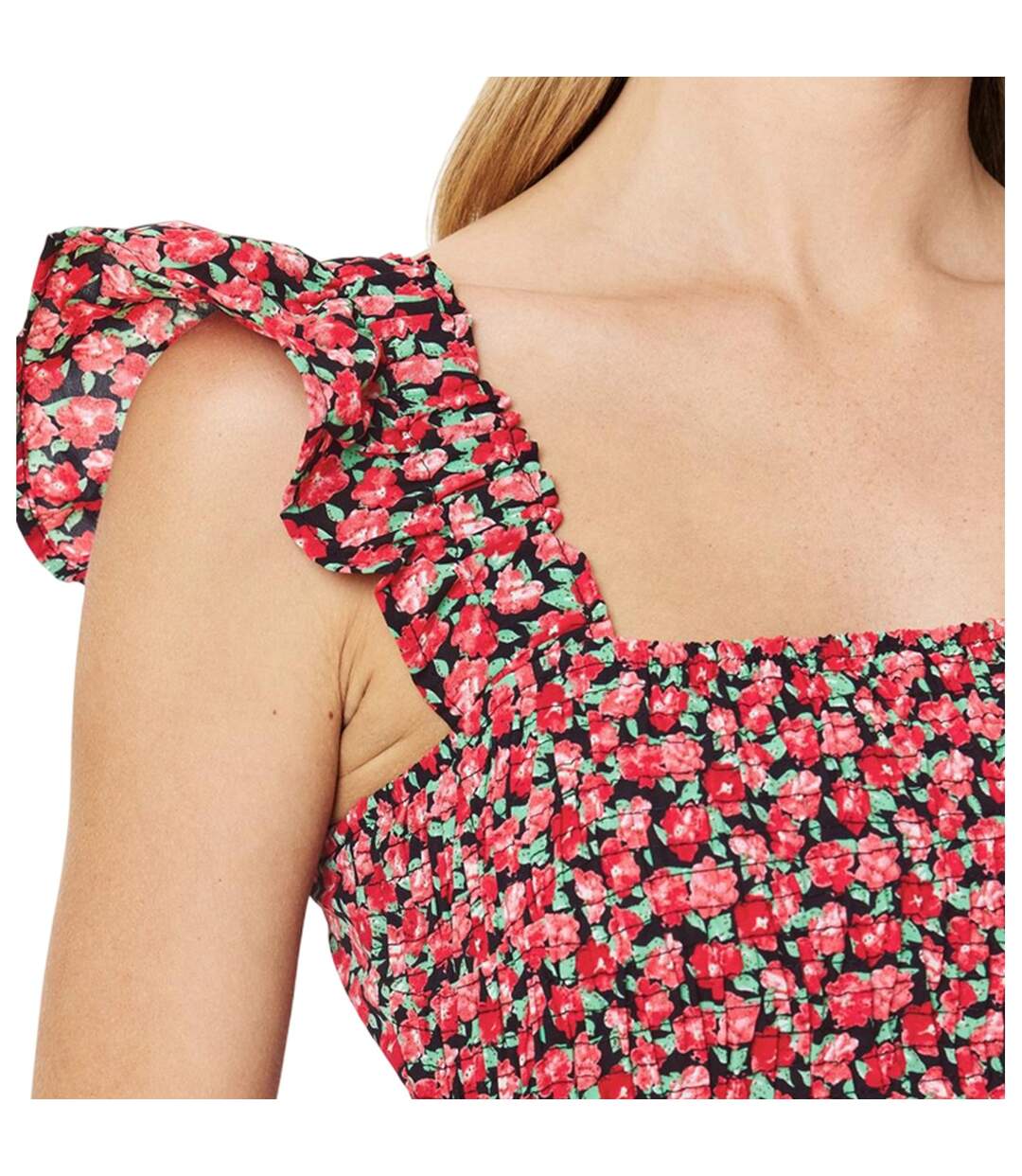 Robe Courte Motif/style Floral Femme Rouge AX Paris-4