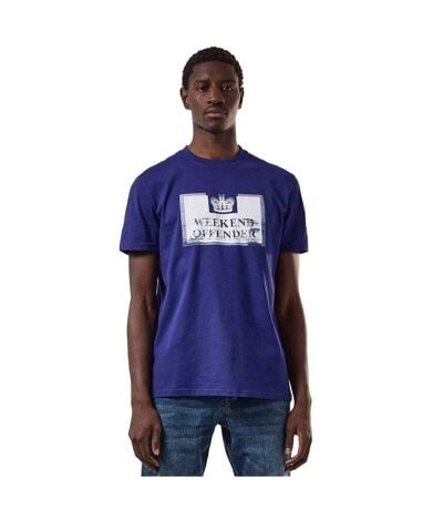 T-shirt Style Graphique Bonpensiero Homme Bleu Weekend Offender