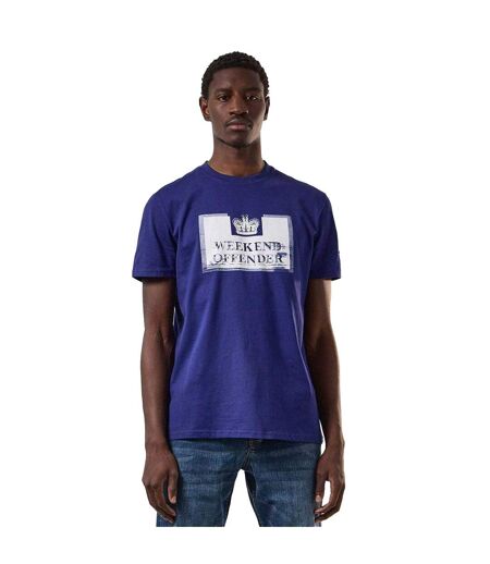 T-shirt Style Graphique Bonpensiero Homme Bleu Weekend Offender