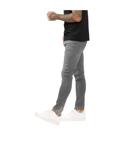 Mens Denim Skinny Jeans Charcoal Firetrap