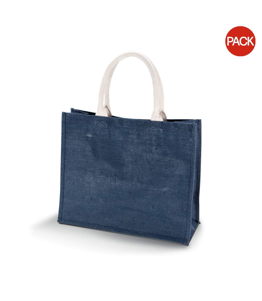 Lot de 2  Sac de plage en jute femme taille unique bleu nuit Kimood-1