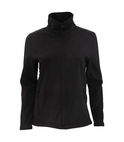 SOLS Womens/Ladies Race Full Zip Water Repellent Softshell Jacket (Black) - UTPC2426