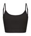 Skinni Fit Womens/Ladies Fashion Sustainable Adjustable Strap Crop Top (Black) - UTRW8574