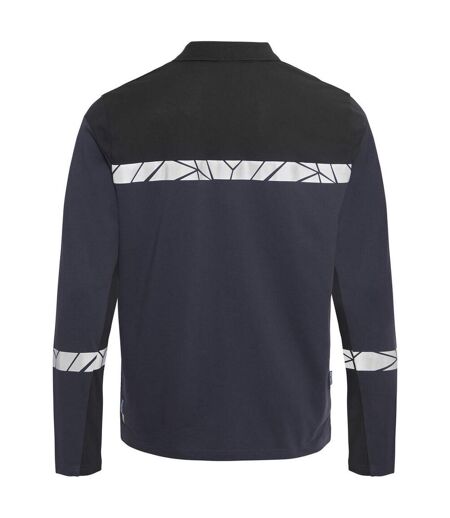Mens Progression Pique Long-sleeved Polo Shirt Navy Blue Projob
