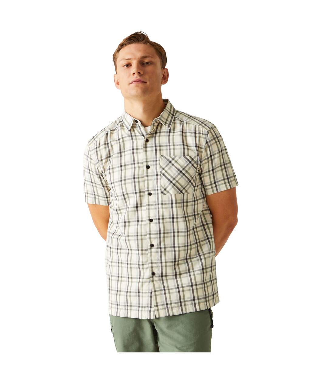 Chemise Mindano Homme Vert Kaki Cendre Regatta-1