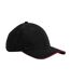 Casquette Earthaware Noir Rouge Classique Beechfield-1