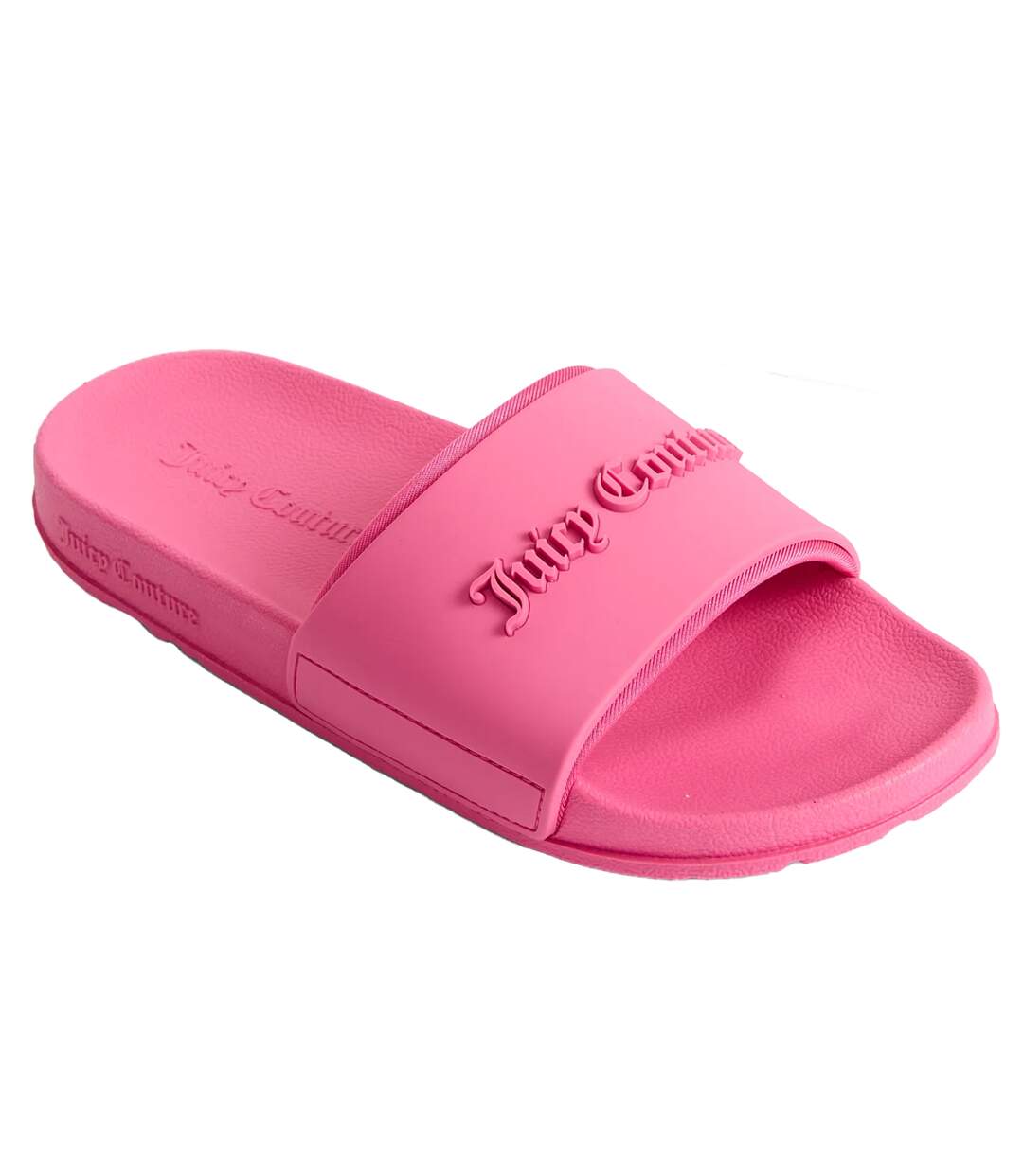 Womens/ladies embossed sliders pink glow Juicy Couture-1
