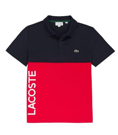 Polo homme noir / rouge Lacoste