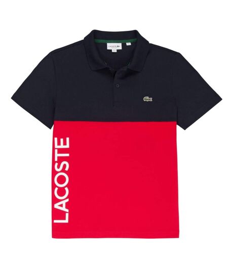 Polo homme noir / rouge Lacoste