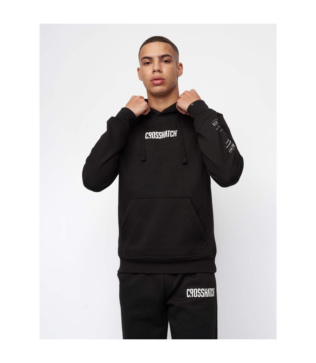 Crosshatch Mens Bellmant Hoodie (Black)