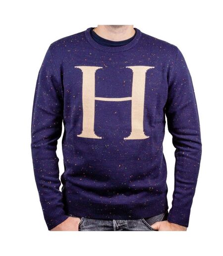 Sweat Noël Motif/style H Letter Homme Bleu Marine Rose Clair Harry Potter