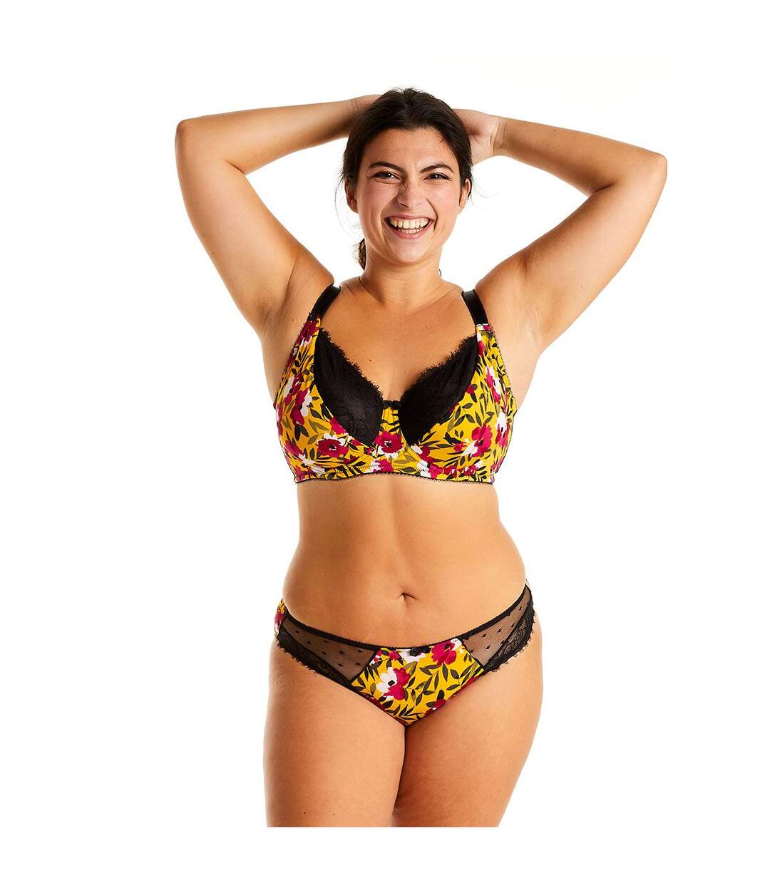 Soutien-gorge à armatures grand maintien jaune Shaker