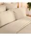 Parure de Lit 3 Pièces Percale 260x240cm Beige Lin-4