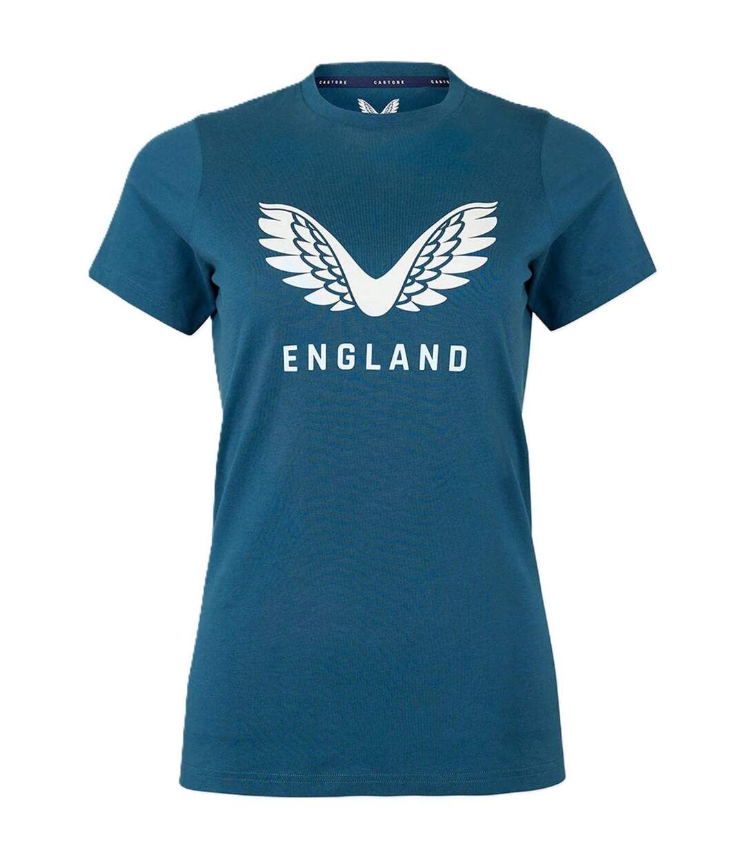 Womens/ladies England Cotton T-shirt Peacoat Castore-1